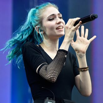 PHILADELPHIA, PA - AUGUST 31: Claire Boucher of Grimes performs onstage at the 2014 Budweiser Made In America Festival at Benjamin Franklin Parkway on August 30, 2014 in Philadelphia, Pennsylvania. (Photo by Kevin Mazur/Getty Images for Anheuser-Busch)