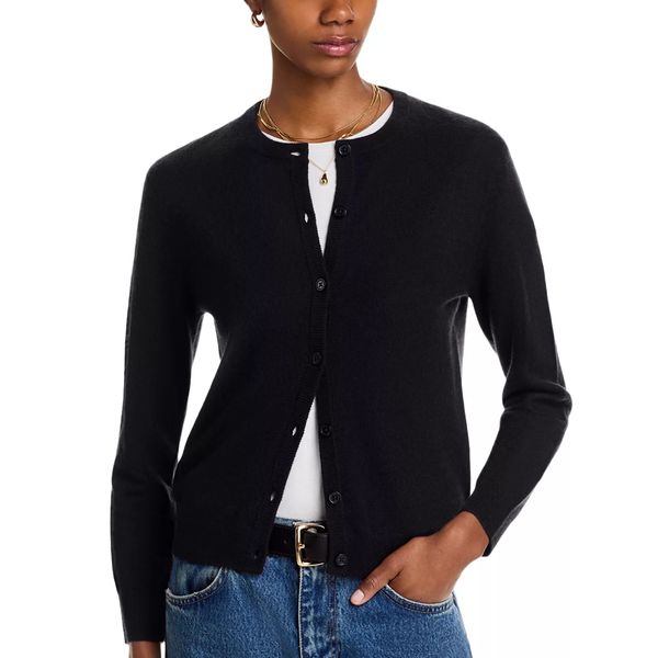 C by Bloomingdale's Cashmere Crewneck Cardigan Sweater