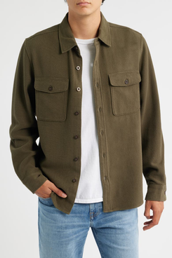 Treasure & Bond Texture Twill Button-Up Shirt