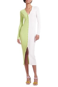 STAUD Shoko Colorblock Sweaterdress