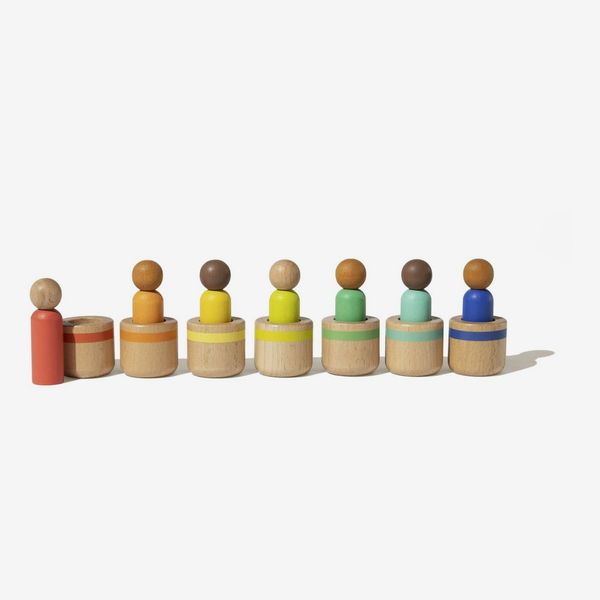 Lovevery Post & Play Peg People Baby Toy