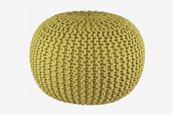 Hand Knitted Cable Style Dori Pouf
