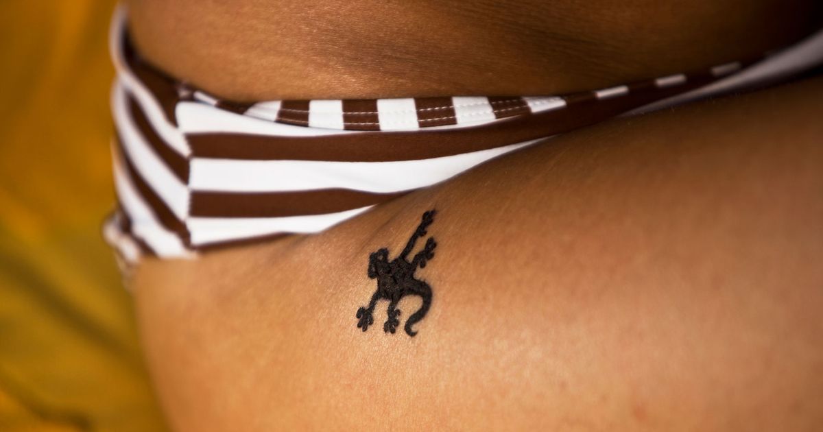 Temporary Tattoo Black Geometric Wolf Fake Body Art Sticker Waterproof |  eBay