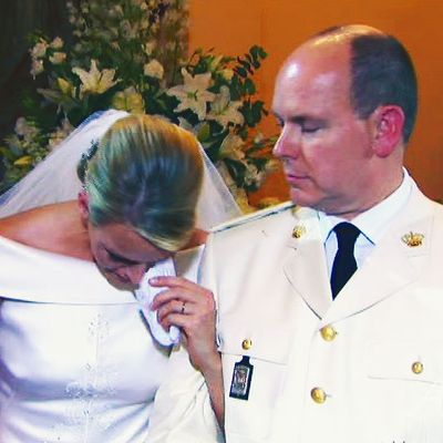 Princess Charlene and Prince Albert of Monaco on their wedding day.