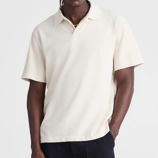 Madewell Short-Sleeve Compact-Knit Polo