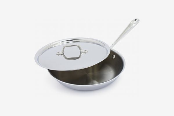 All-Clad d3 Stainless-Steel Skillet with Lid, 10-Inch