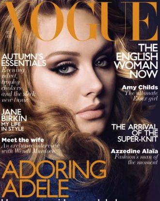 Adele's October British <em>Vogue</em> cover.