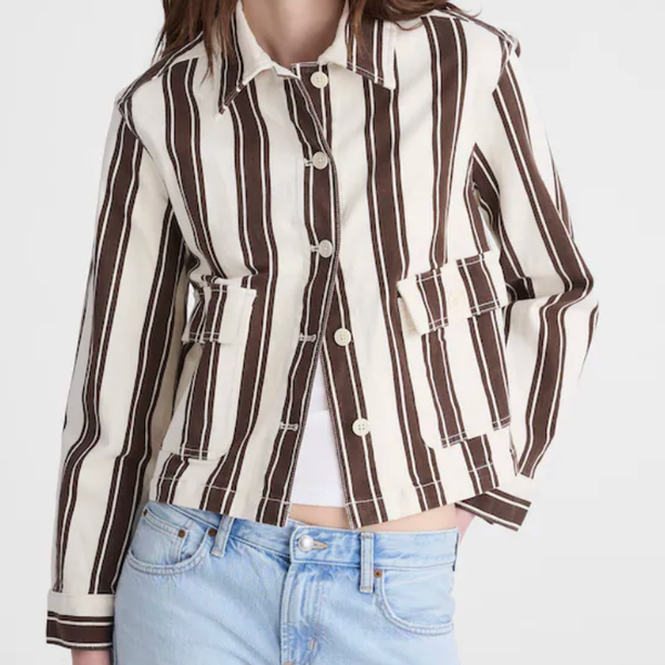 Madewell Cropped Button-Front Jacket