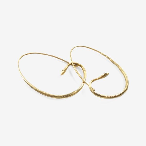 Gabriella Kiss Small Snake Hoop Earrings