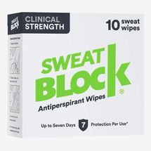 SweatBlock Max Clinical Antiperspirant Wipes - 10 Count