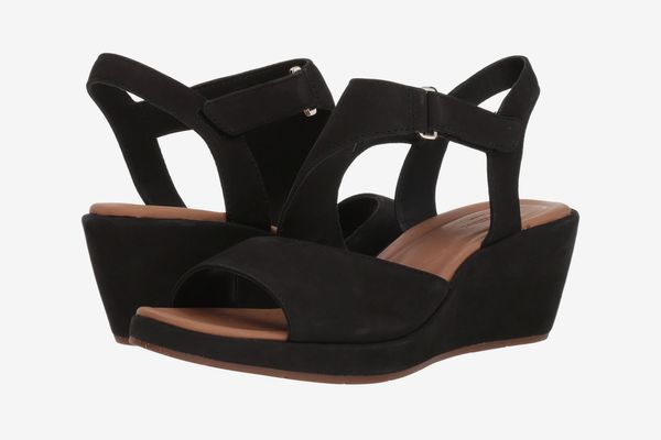 Wedge Sandals for Women Peep Toe Adjustable Buckle Casual Summer Slingback Sandals 