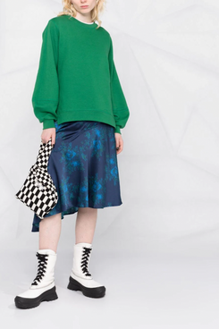 Ganni Floral-print Asymmetric Skirt