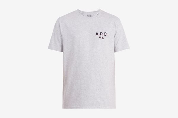 A.P.C. US Star and Logo-Print Cotton-Blend T-shirt