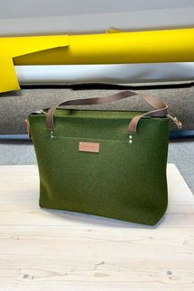 Westerman Bags XL Moss Green Wool Felt Bag