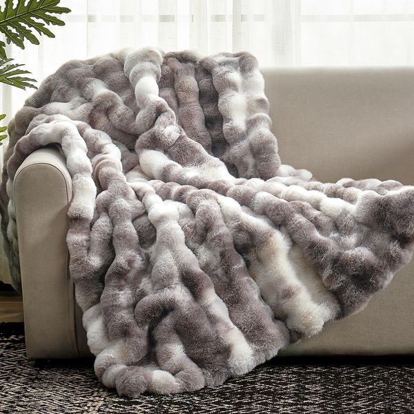 Cozy Bliss Faux Fur Throw Blanket