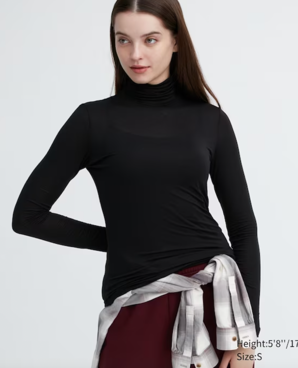 Fashion High Quality Body Hug Long Sleeve Turtleneck Tops- 3pcs