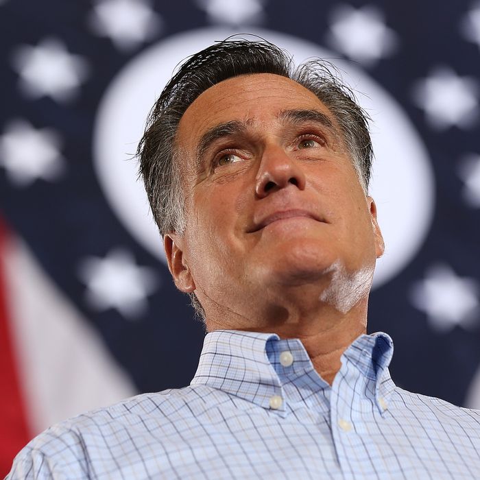 CINCINNATI, OH - SEPTEMBER 01: Republican presidential candidate, former Massachusetts Gov. Mitt Romney speaks during a campaign rally at Union Terminal on September 1, 2012 in Cincinnati, Ohio. Mitt Romney will hold campaign events in Ohio and Florida. (Photo by Justin Sullivan/Getty Images)