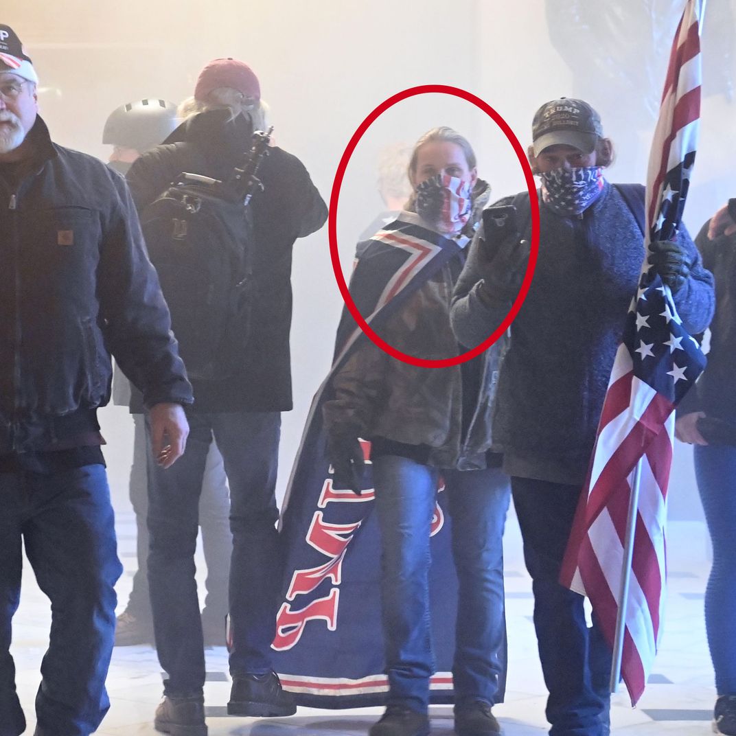 Jessica Bustle, 36, Bristow, Virginia: According to authorities, Bustle, wearing a knit cap marked with “Lions Not Sheep” and carrying a sign reading “Vaccine Injury Is the Real Pandemic,” entered the Capitol while being filmed by her husband. On Facebook, Bustle had called Vice-President Pence a traitor. She later noted to a federal judge that “there were other things that were said in the posts that were kind, like ‘Pray for America.’ ” Bustle pleaded guilty to one charge.
