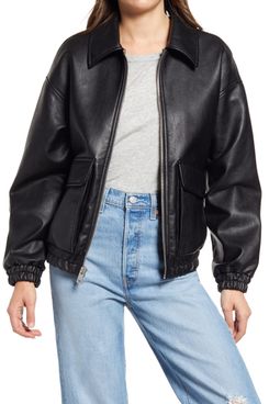 Levi’s Faux Leather Dad Bomber Jacket