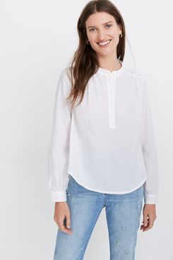 Madewell Shirred Popover Top