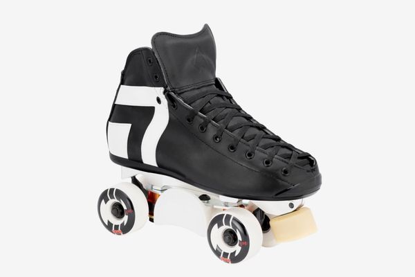 Black/White Graffiti Designed Roller Skates for Women Microfibre High-top Quad Skates Made with PU Leather Premium Quality Skates for Both Indoor Outdoor! Men and Teens
