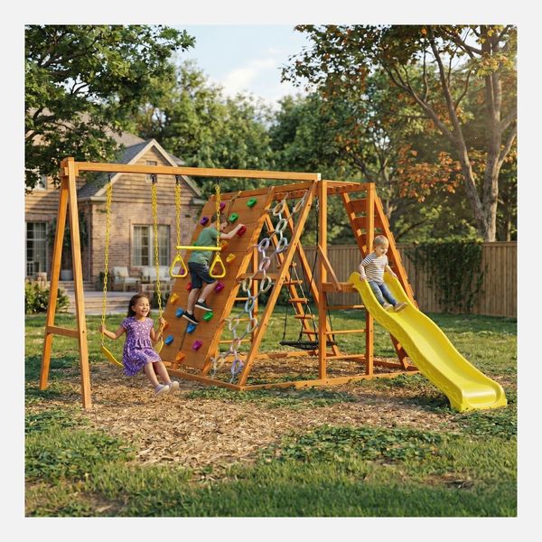 Avenlur Sycamore Jumbo Outdoor Sensory Swing Set & Jungle Gym