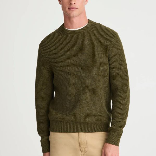 Madewell Cotton Shaker-Stitch Crewneck Sweater