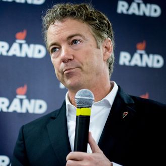 Rand Paul Holds Caucus Day Rally In Des Moines