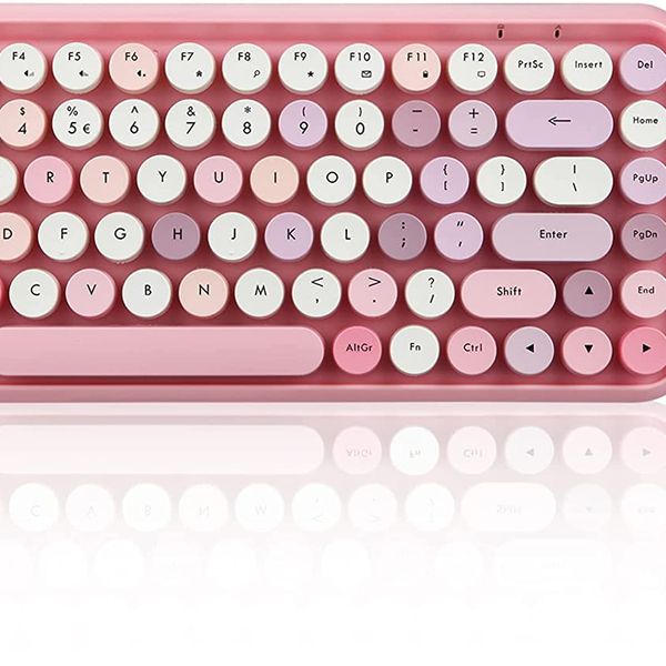 Perixx PERIDUO-713 Wireless Mini Keyboard and Mouse Combo — Pastel Pink