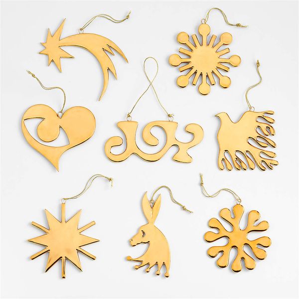 Lucia Eames Gold Dipped Tree Ornaments