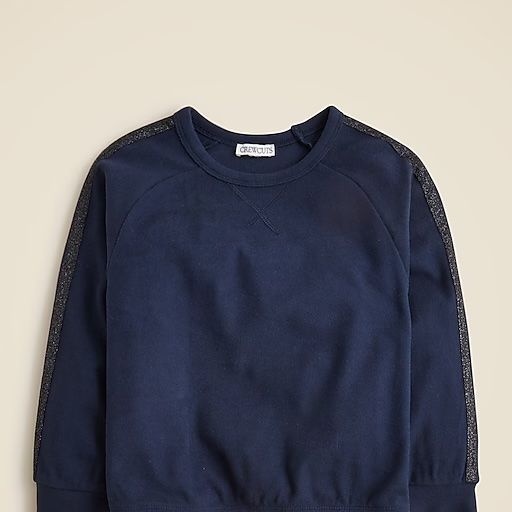 J.Crew Cozy Rib Sweatshirt With Glitter Stripe