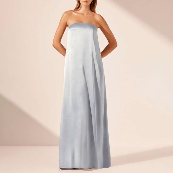 Shona Joy La Lune Strapless Column Maxi Dress