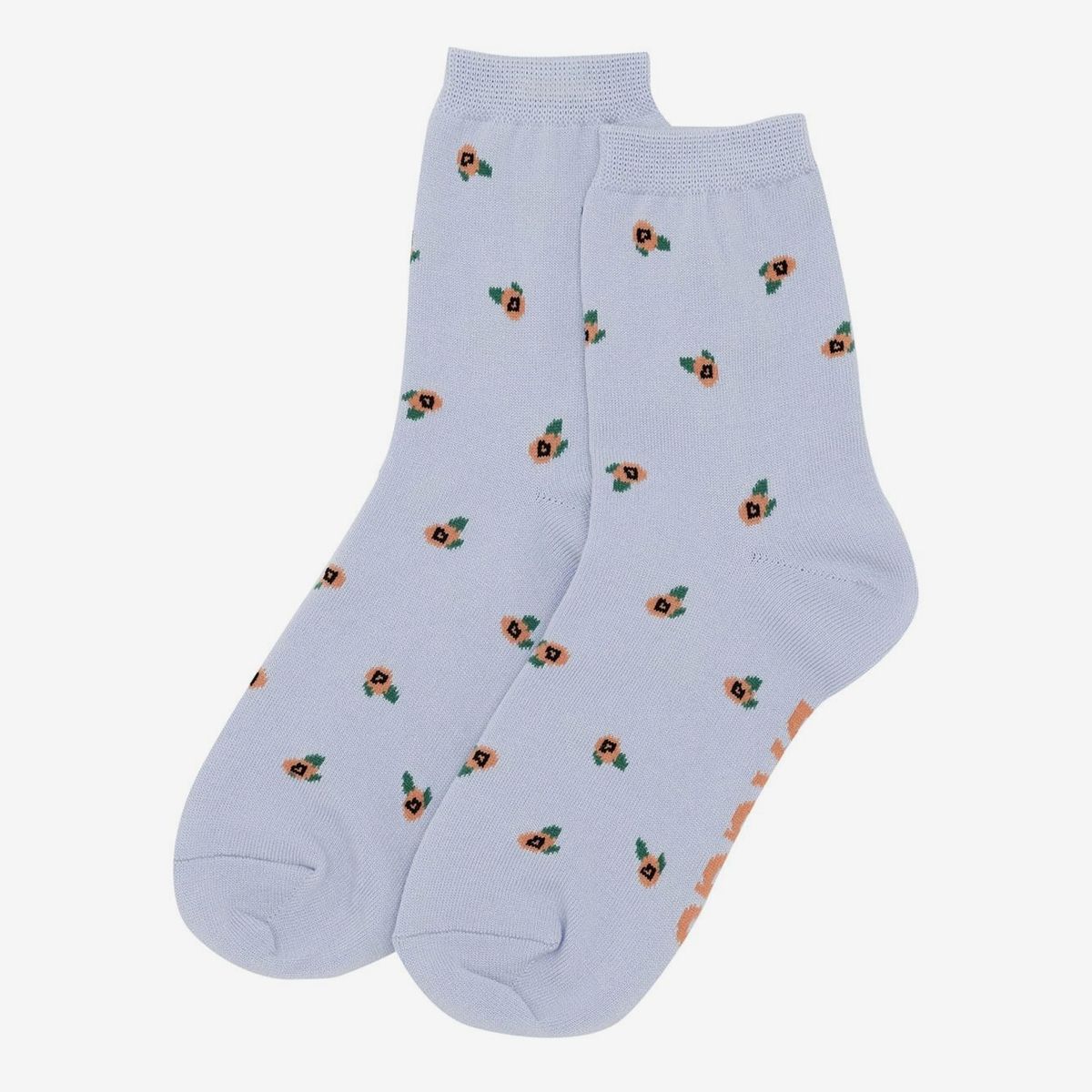 Baggu Rosette Crew Sock - Blue Rosette