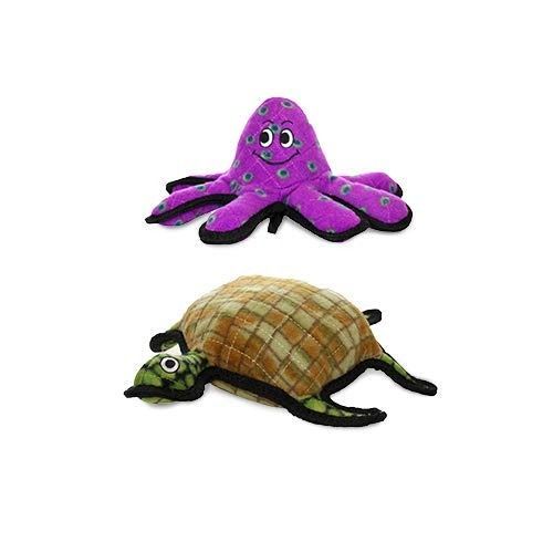 TUFFY Octopus and Turtle Ultra Durable Plush Dog Toys