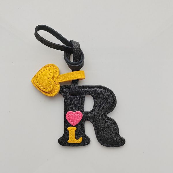 Personalized Leather Initial Name Bag Charm