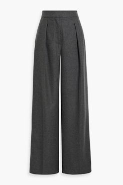 Iris &. Ink Elizabeth Wool-flannel Wide-leg Pants