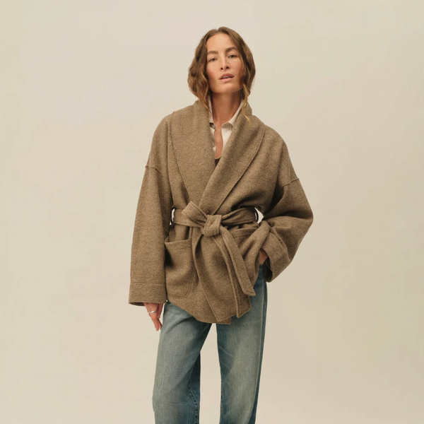 Buck Mason Felted Wool Wrap Coat