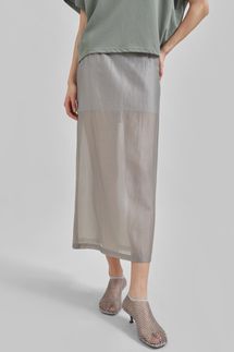 The Frankie Shop Lenore Semi Sheer Midi Skirt