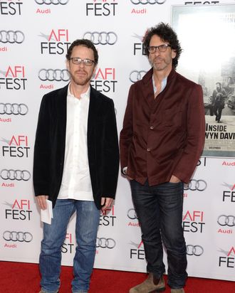 Writer/director Ethan Coen (L) and writer/director Joel Coen attend the AFI FEST 2013 presented by Audi closing night gala screening of 