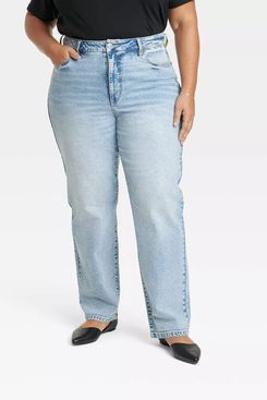 Women's High Waisted Jeans  Mom, Flared & White - Matalan