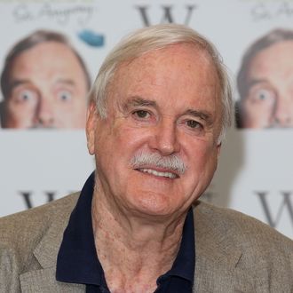 LONDON, ENGLAND - OCTOBER 09: John Cleese meets fans and signs copies of his book 'So Anyway..' at Waterstone's, Piccadilly on October 9, 2014 in London, England. (Photo by Mike Marsland/WireImage)