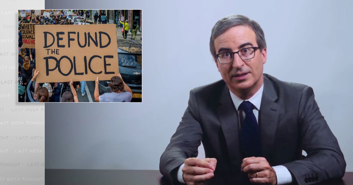 約翰·奧利弗（John Oliver）堅持認為，如果我們向警察退還，人們將“不會屈服於清洗”