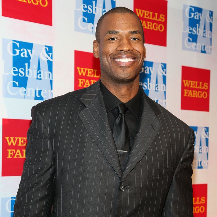 LOS ANGELES, CA - NOVEMBER 09: Professional basketball player Jason Collins attends the L.A. Gay & Lesbian Center's 42nd Anniversary Vanguard Awards Gala at Westin Bonaventure Hotel on November 9, 2013 in Los Angeles, California. (Photo by Imeh Akpanudosen/Getty Images)