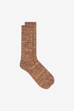 Anonymous Ism 5 Color Mix Brown Crew Sock