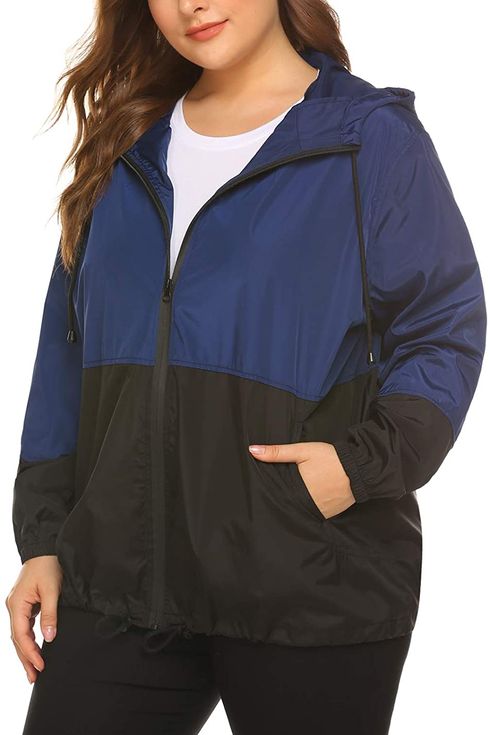 Women Waterproof Windproof Outdoor Hooded Jacket Rain Coat Windbreakers Top US