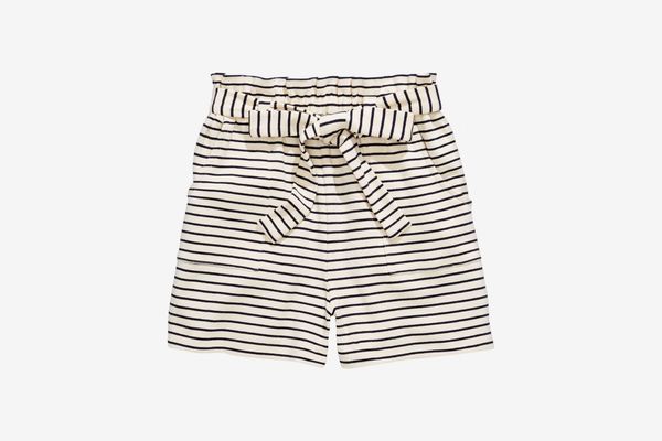 Monteau Big Girls Striped Tie-Waist Shorts