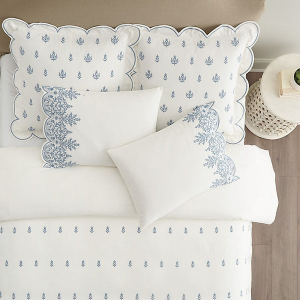 Ballard Designs Marie Embroidered Scallop Sham