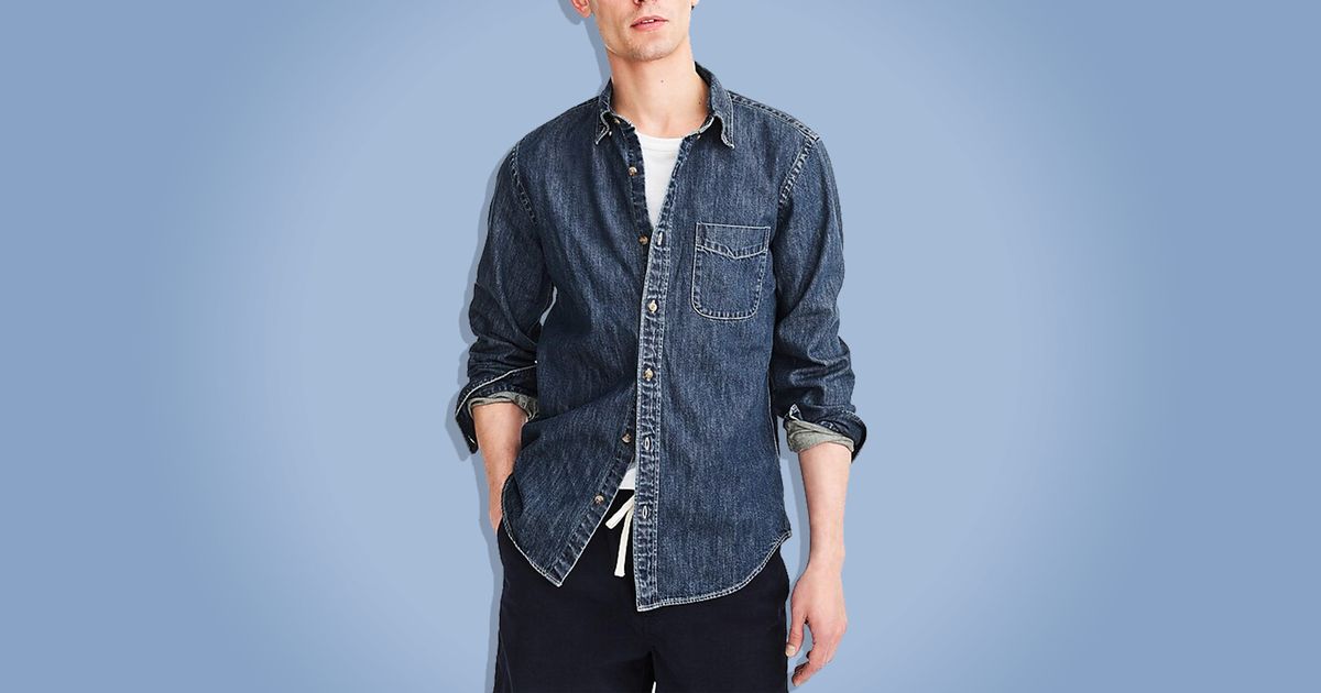 J.Crew Midweight Denim Shirt in Dark Wash Review 2019