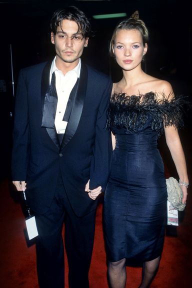 Johnny Depp and Kate Moss during “Sinatra: 80 Years My Way” Birthday Celebration at Shrine Auditorium in Los Angeles, California, United States. (Photo by Ke.Mazur/WireImage)