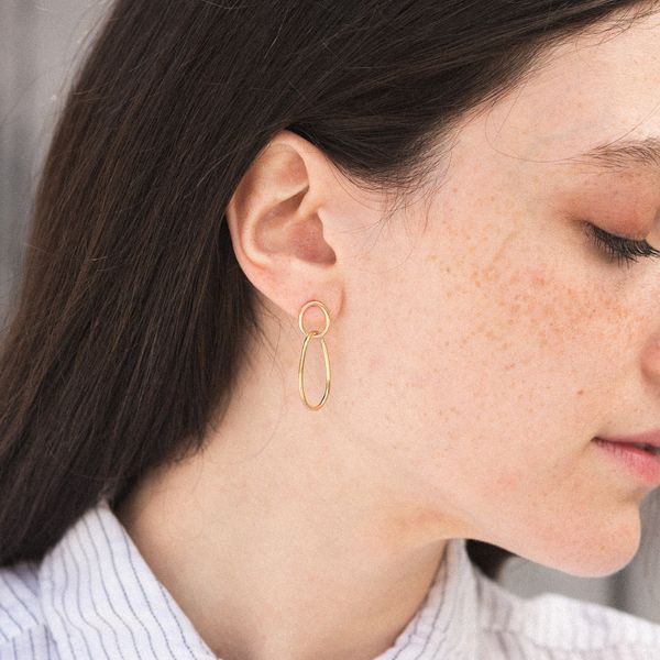 Small Gold Huggie Clicker Earring – STONE AND STRAND